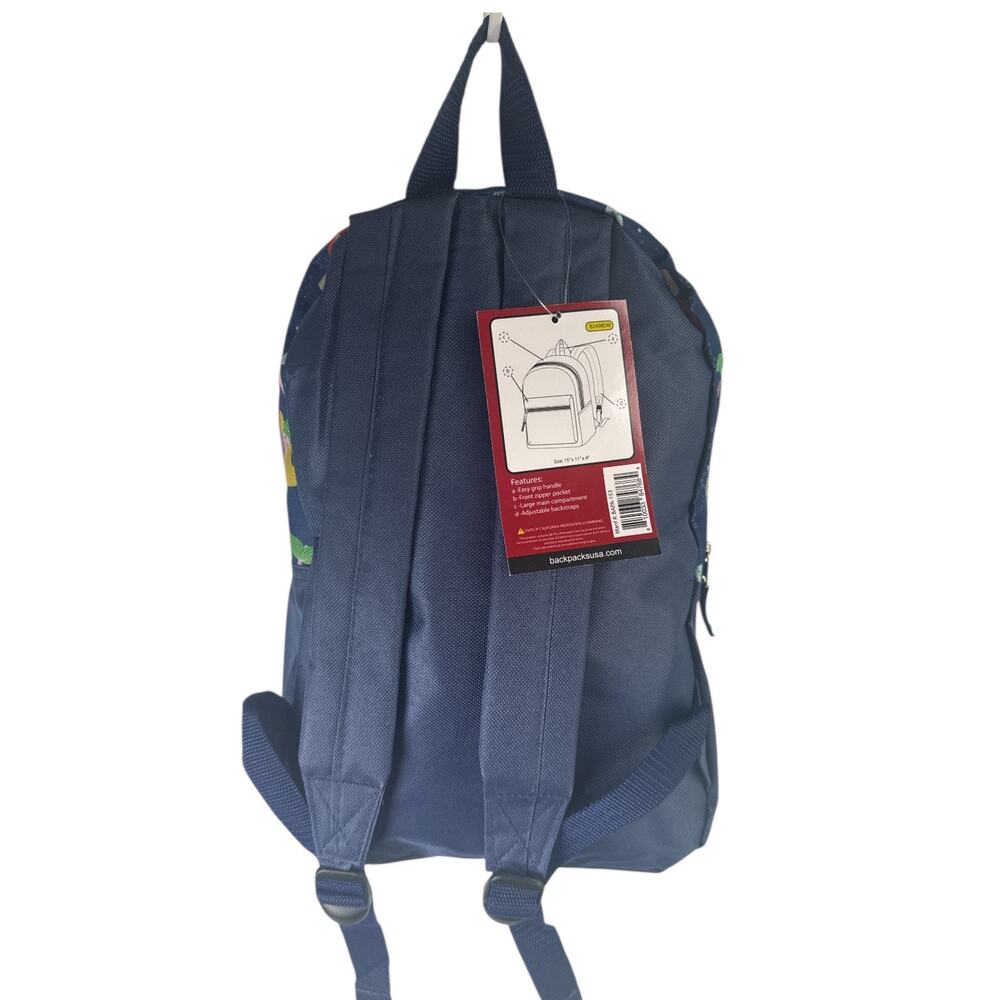 Mermaid Kids Backpack Navy Blue School Bookbag Adjustable Straps NEW - Picture 3 of 8